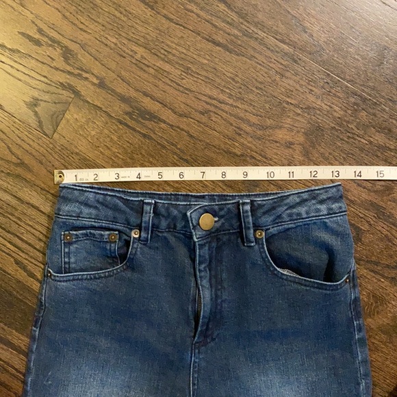 ASOS High Rise Denim Jeans 26 EUC Raw Hem - Picture 2 of 8